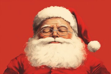 Wall Mural - Man male holiday santa christmas claus beard