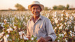 © PaulShlykov - Portrait of Farmer in Field of Cotton