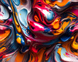 Abstract bright background made of a thick layer of oil paint