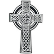 © Олександр Бакуменко - Embroidered patch with the image of celtic cross. Accessory for rockers, bikers, metalheads and punks. Occult symbolism.