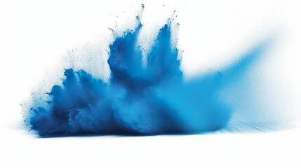 Small size blue Sand flying explosion Ocean sands