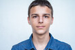 © Jasmin Merdan - Portrait of Caucasian teenage boy on white background. High quality photo