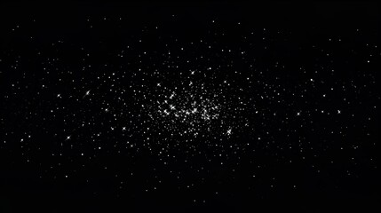 Snow stars twinkling lights rain drops on black background