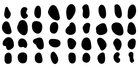 Leinwandbilder - Geometric circular pattern made of amorphous ink. Random drop of organic stain shape.