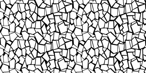 Fototapete - Broken white forms of dried earth or cracked glass. For seamless print, decoration, pillows, notebooks, packaging, textiles.