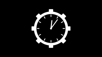 Poster - abstract new fast analog clock icon illustration 4k 