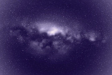 Wall Mural - Night starry sky and Milky Way. Monochrome cold blue space background