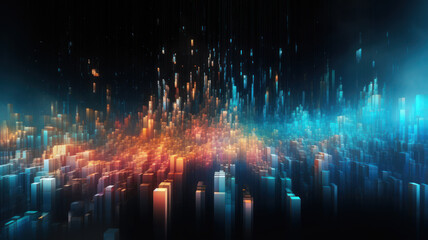 Data Technology Seamless Background, Abstract Digital Network