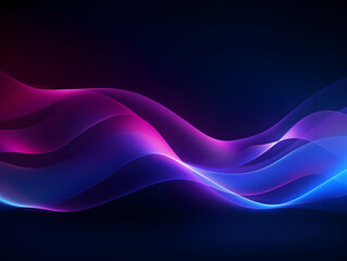 Wall Mural - dark abstract curve and wavy background with gradient and color, glowing waves in a dark background,
