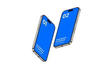 Wall Mural - smartphone mockup | fully editable file, replaceable screen, separated shadow and background