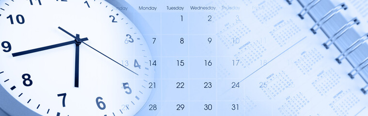 Wall Mural - clock and calendars