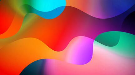 Wall Mural - Abstract gradient background with waves shapes