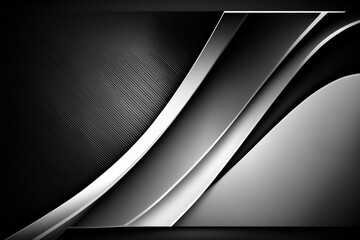 Wall Mural - Abstract metallic background. Black and white design