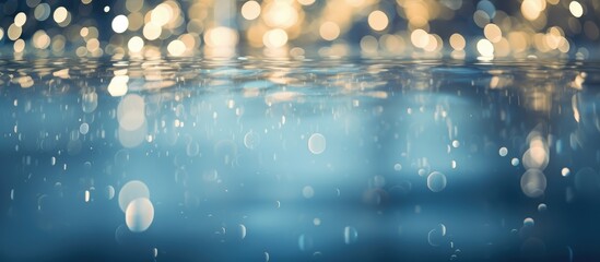 Poster - Water background with bokeh glare