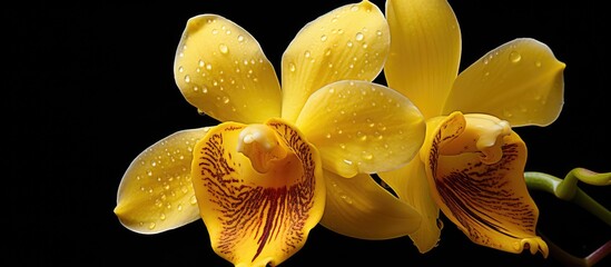 Wall Mural - colombian orchid yellow in color