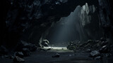 Fototapeta Do przedpokoju - An eerie, dark cave