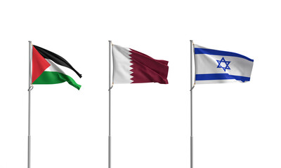 israel qatar palestine flag waving texture group symbol decoration negotiation middle east freedom politic government war military independence weapon stop save support protest pray arab concept     