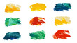 Kollektion von verschiendenen Farbklecksen als Vektorillustration (Generative AI).