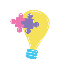 Sticker - asperger bulb puzzles