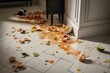 food spilled on floor. Generative AI