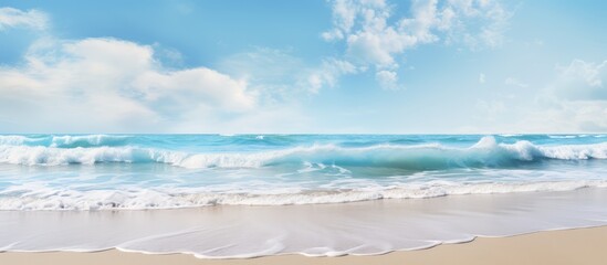 Poster - Beach landscape with ocean waves