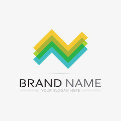 Sticker - N Letter Logo Template