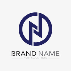 Sticker - N Letter Logo Template