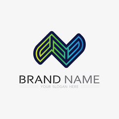 Sticker - N Letter Logo Template