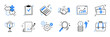 © Polina Tomtosova - Hand drawn business, money icon set. Finance, money, investment sketch drawn cute trendy doodle icon. Business money, finance calculator, economic briefcase elements. Vector illustration
