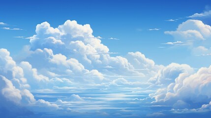 Wall Mural - blue sky and lovely clouds