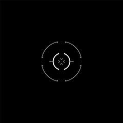 Wall Mural - cyberpunk style circle target. futuristic gui circle target, tech aim, hud reticle, cyberpunk aesthe