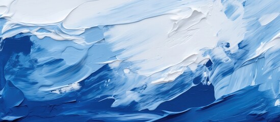 Wall Mural - Abstract background with blue dark and white brush strokes