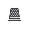 Sewing thimble vector icon