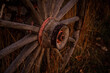Old Wagon Wheel close up 
