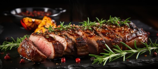 Wall Mural - Grilled duck breast with delightful flavor from charcoal