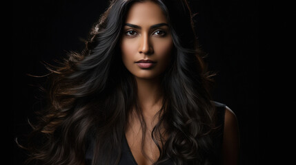 indian woman with beautiful hair