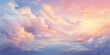 © AlexRillos - Cotton Candy Skies: An abstract depiction of soft, pastel-colored clouds, reminiscent of cotton candy, instilling a sense of calm and peace , abstract wallpaper background
