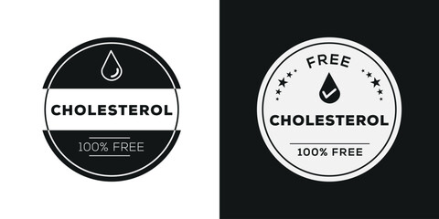 Poster - (Cholesterol free) label sign, vector illustration.