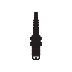 Canvas Print - the spark plug icon is black vector