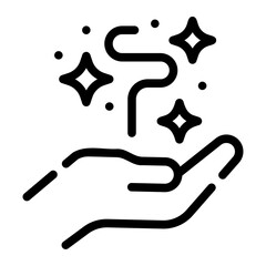 magic trick Line Icon