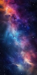 Canvas Print - an image depicting a space filled with numerous stars and nebulas. this picture can be used to repre