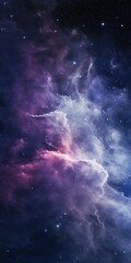 Canvas Print - a stunning image of a purple and blue nebula with stars in the background. perfect for creating an o