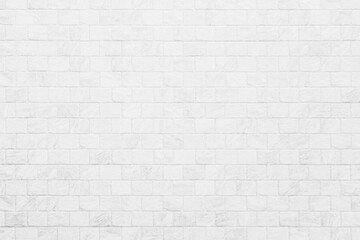 Sticker - White grunge brick wall texture background for stone tile block in grey light color wallpaper interior and exterior and room backdrop design. Abstract white brick wall texture for pattern background.