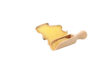 Sticker - PNG,fresh and dried ginger root, isolated on white background