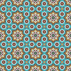 Wall Mural - Seamless geometric pattern. Arabic style Zellij