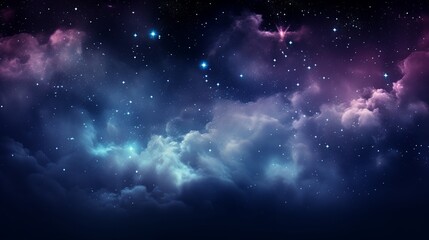 night sky glowing with iridescent deep space