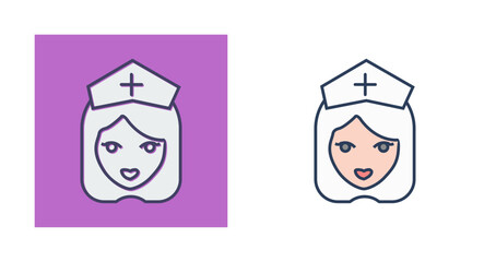 Canvas Print - Nurse Vector Icon