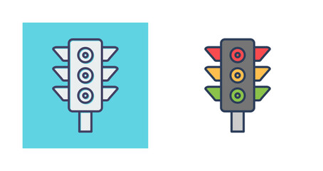 Wall Mural - Traffic signal Vector Icon