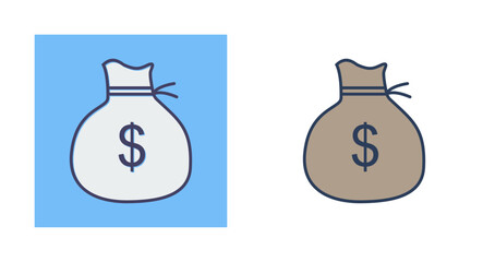 Canvas Print - Money Bag Vector Icon