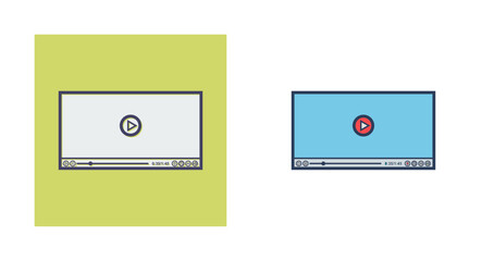 Wall Mural - Video Player Vector Icon